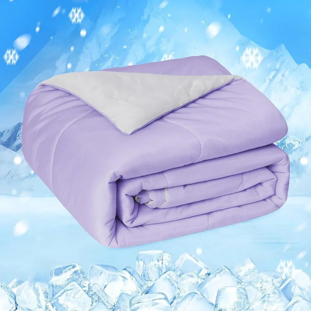 Cooling Comforter King Size, Purple Summer Cooling Blanket